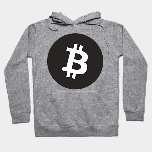 Black Bitcoin Design BTC Hoodie by RetroandMangaarts